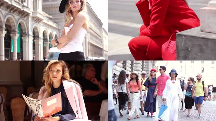 泰国时尚芭莎街头美女模特时装宣传片