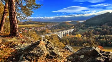 高清壮美的自然山河延时摄影