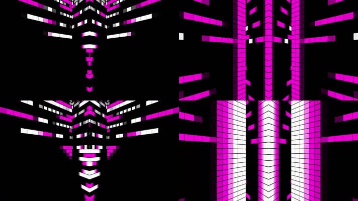白色紫色方块变换vj背景