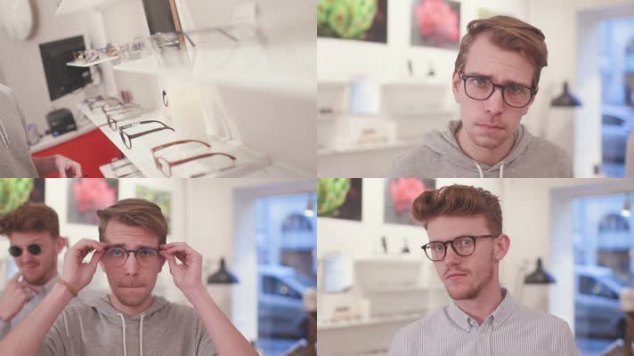 欧美青春时尚帅哥创意眼镜视频