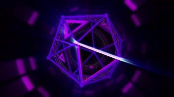 3D绚丽多边形矩阵灯动感背景