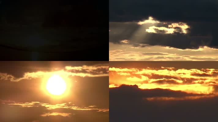 黄昏夕阳彩云背景视频