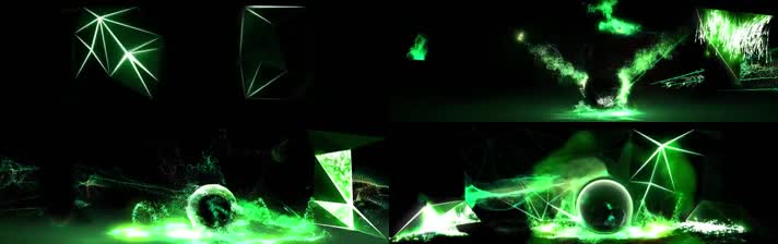 能量数字灯光粒子霓虹灯线条vj视频