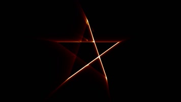 耀眼的五角星金光闪闪