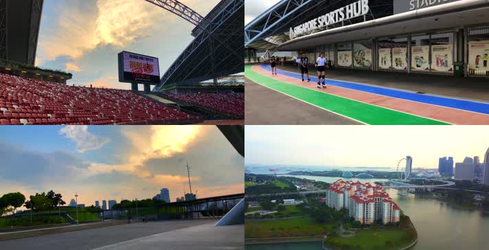 航拍新加坡国家体育场