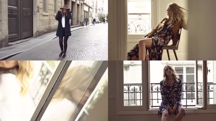 欧洲都市美女休闲生活时装宣传片