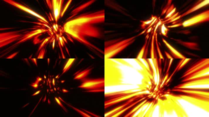 金色隧道几何LED背景素材