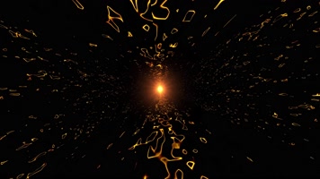 金色隧道旋转唯美粒子LED舞台背景素材