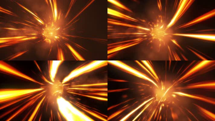 金色隧道几何LED背景素材