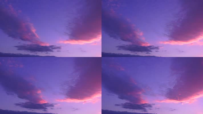 紫色夕阳天空
