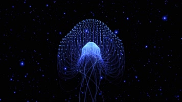 唯美大气水母粒子舞台LED背景素材