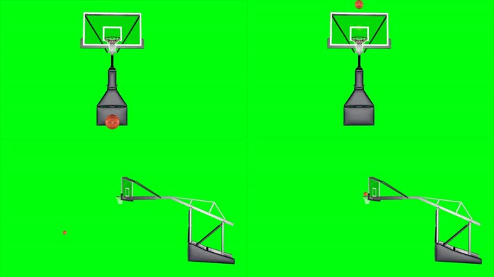 绿屏篮球篮球架抠像素材