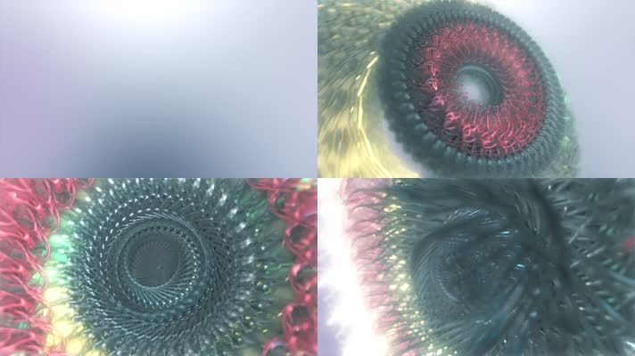 绚丽金属花开变形视频