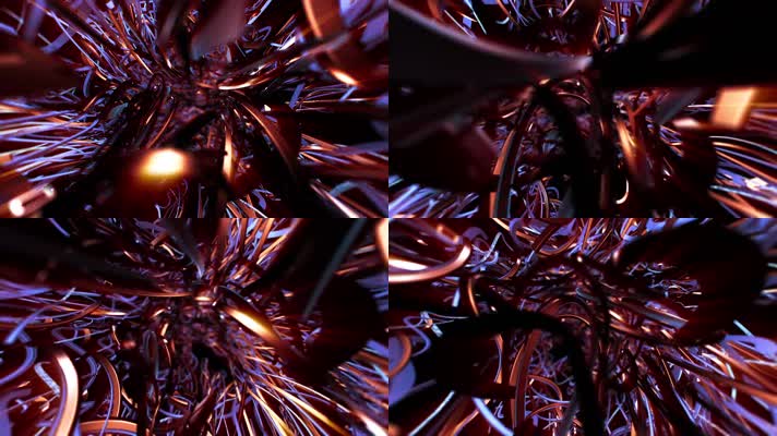 酷炫抽象霓虹灯管vj视频