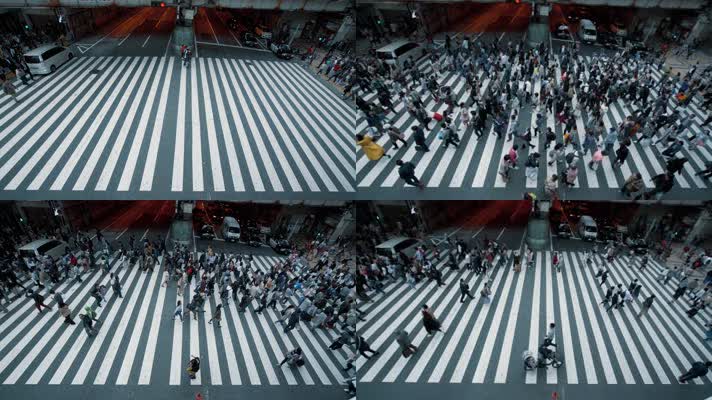 街头行人慢动作