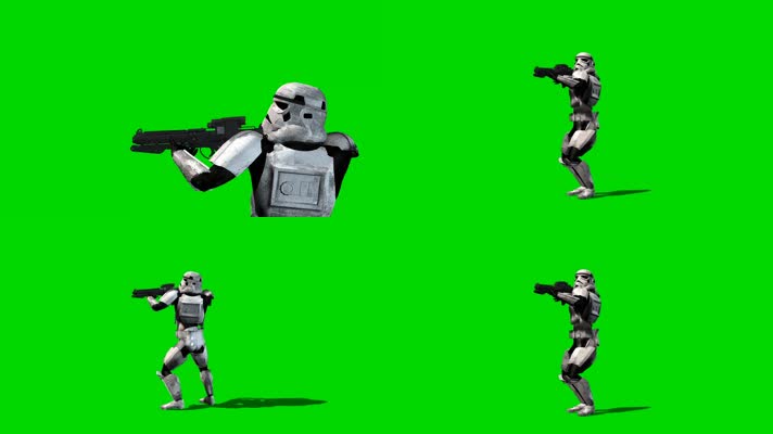 绿屏星球大战风暴骑兵发射武器抠像素材