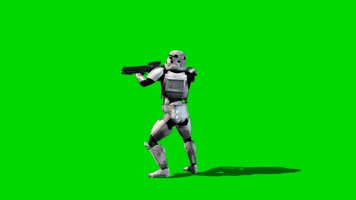 绿屏星球大战风暴骑兵发射武器抠像素材