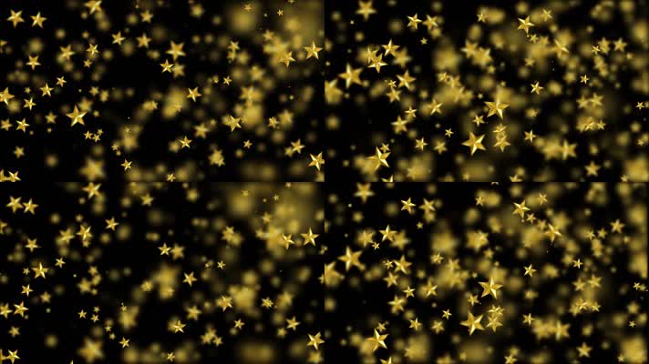金色粒子星背景视频