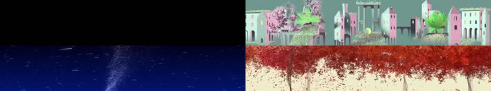 极品卡通建筑粒子空间飞翔梦想全息舞台背景