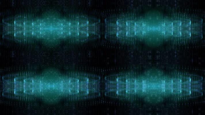 大气星空自由运动蓝色矩阵环背景