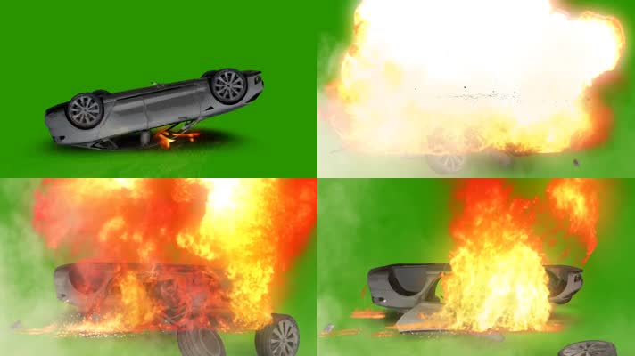 绿屏汽车爆炸