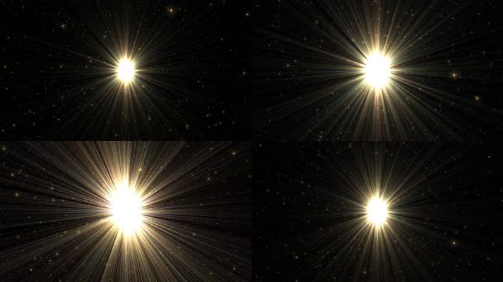 金色粒子星空阳光光线射线光芒