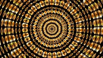 金色砖石花朵绽放vj视频背景