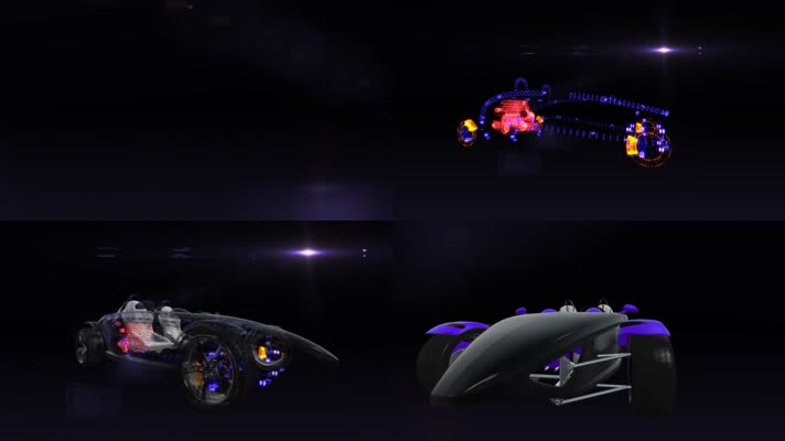 高科技粒子光线四驱战车