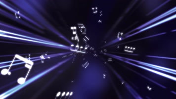 空间音符缓慢移动背景