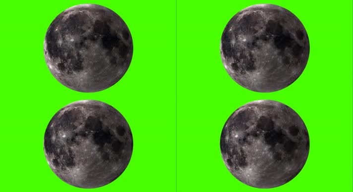 绿屏星球月亮旋转抠像素材