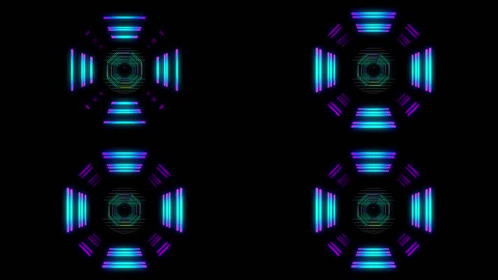 时尚霓虹灯闪烁vj视频