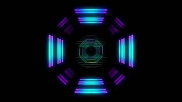 时尚霓虹灯闪烁vj视频