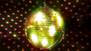 酷炫时尚酒吧迪斯科球旋转闪烁