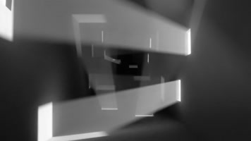 黑白窗口光影隧道穿梭VJ视频