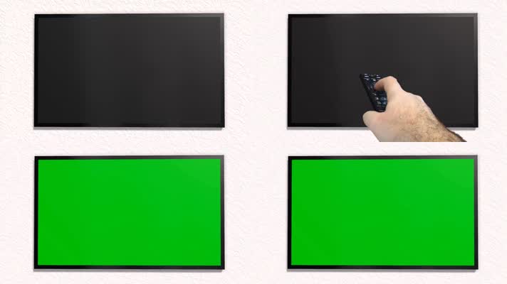 绿屏打开电视特效抠像素材