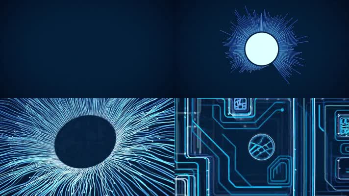 科技信息眼睛城市分子水母科技宣传片