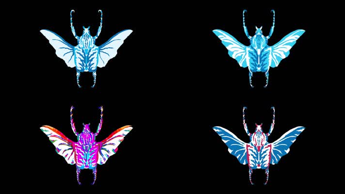 时尚甲虫全息投影