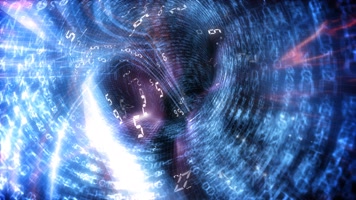 酷炫数字流光线条虫洞高清led背景视频素材