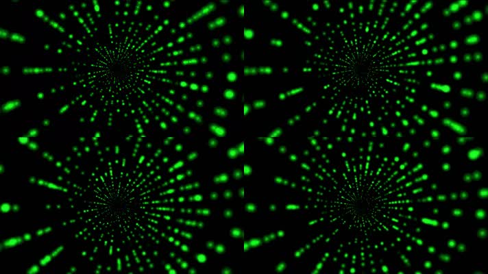 绿色粒子隧道穿梭背景视频