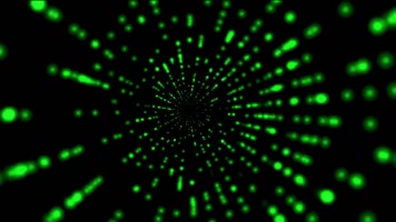 绿色粒子隧道穿梭背景视频