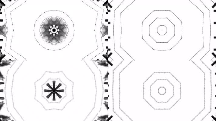 抽象梦幻快速变化同心纹理万花筒