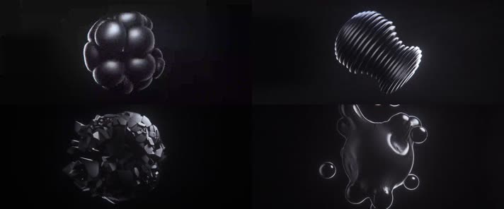 极品球形金属液体抽象变形记