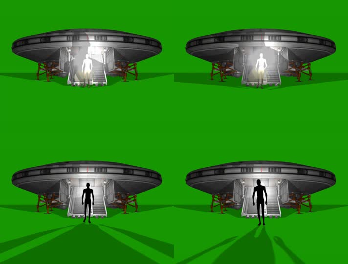 绿屏UFO外星人