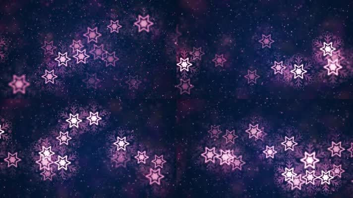 绚丽星光雪花旋转led背景视频
