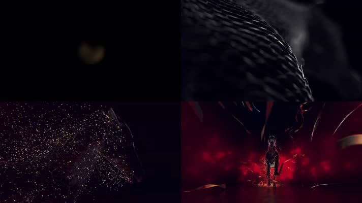 震撼粒子火焰马奔跑特效