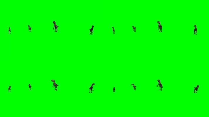 绿屏360度恐龙抠像素材