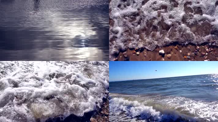 超美海滩海浪慢镜头表演