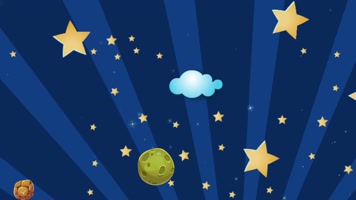 卡通宇宙星星星球背景循环 卡通宇宙星星星球背景循环