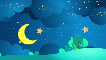 卡通夜晚星星背景循环 卡通夜晚星星背景循环