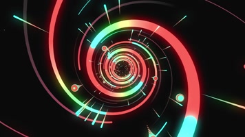 彩带旋转VJ隧道